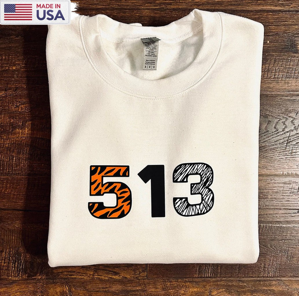 513 Cincinnati Football Shirt, Trending Short Sleeve Unisex Hoodie