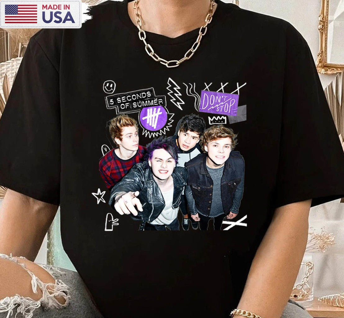 5 Seconds Of Summer Trending Shirt, 5sos Band Tour Long Sleeve Unisex T-shirt