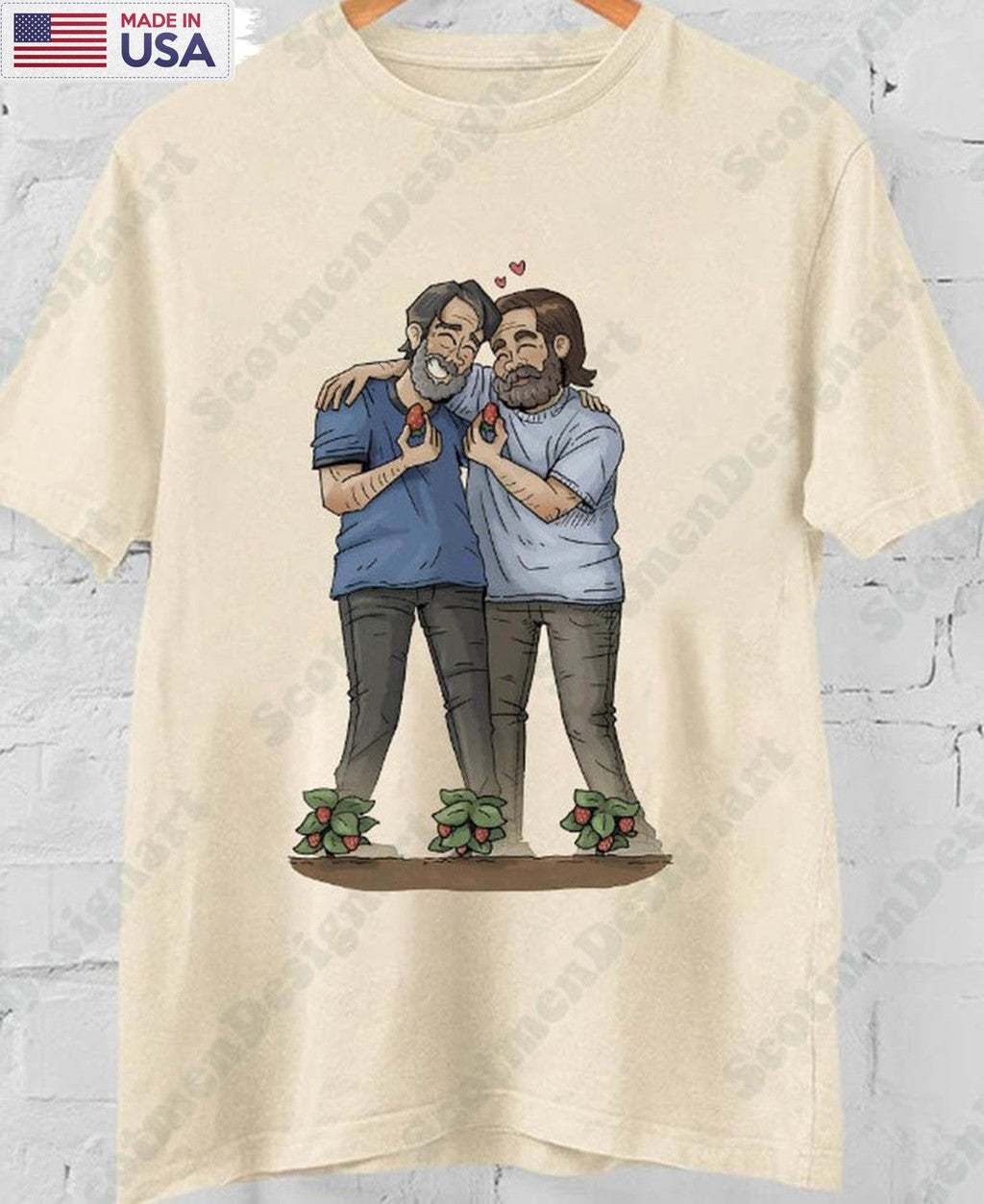 Bill And Frank Strawberry Farm Shirt, Tlou The Last Of Us Unisex T-shirt Long Sleeve