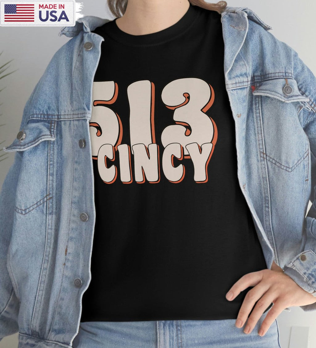 513 Cincy Vintage Shirt, Trending Football Short Sleeve Long Sleeve