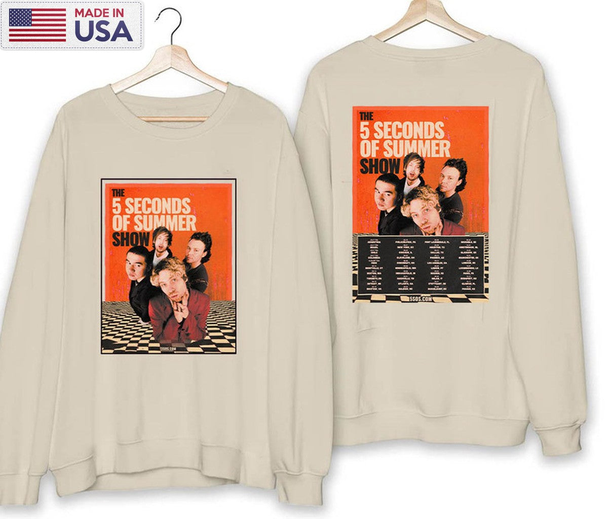 5 Seconds Of Summer World Tour Shirt, 5sos World Tour Tee