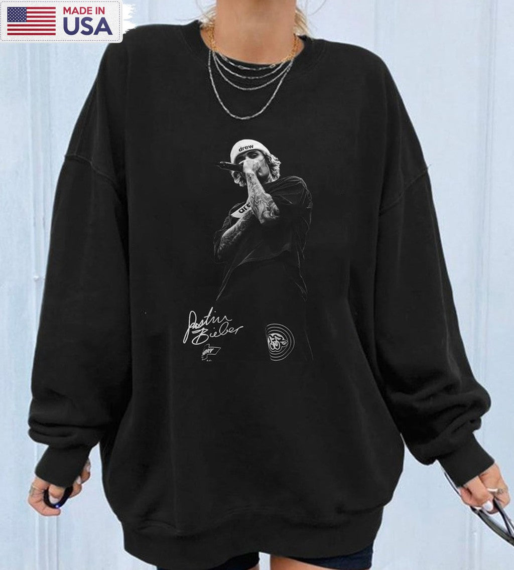 Justin Bieber Justice World Tour Shirt, The Man Sing Style Crewneck Unisex Hoodie