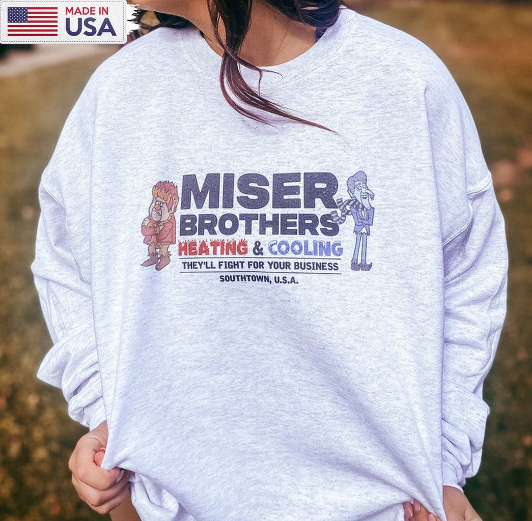 Miser Brothers Heating And Cooling Christmas Unisex Hoodie , Long Sleeve