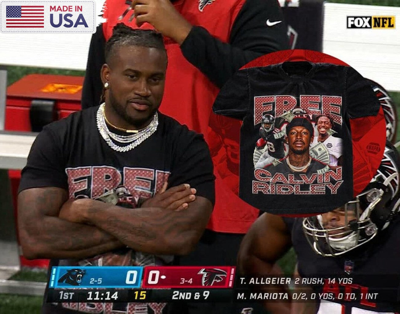 Calvin Ridley Shirt - Cordarrelle Patterson Long Sleeve Crewneck