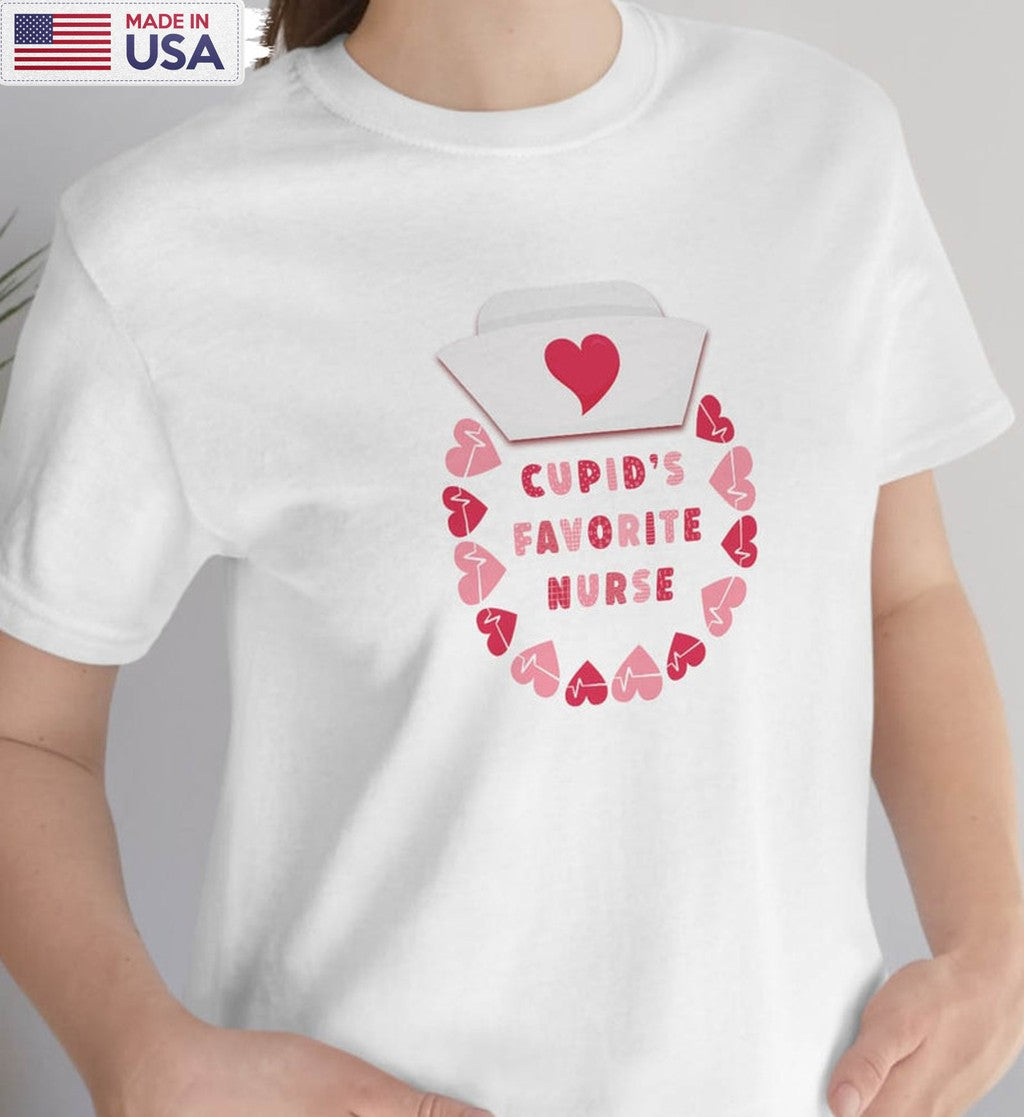 Cupid's Favorite Nurse Shirt, Nurse Valentine Long Sleeve Unisex T-shirt