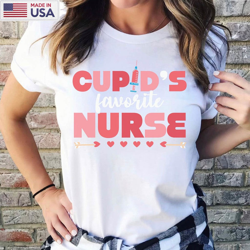 Cupid's Favorite Nurse Funny Shirt, Valentine Vintage Unisex Tee