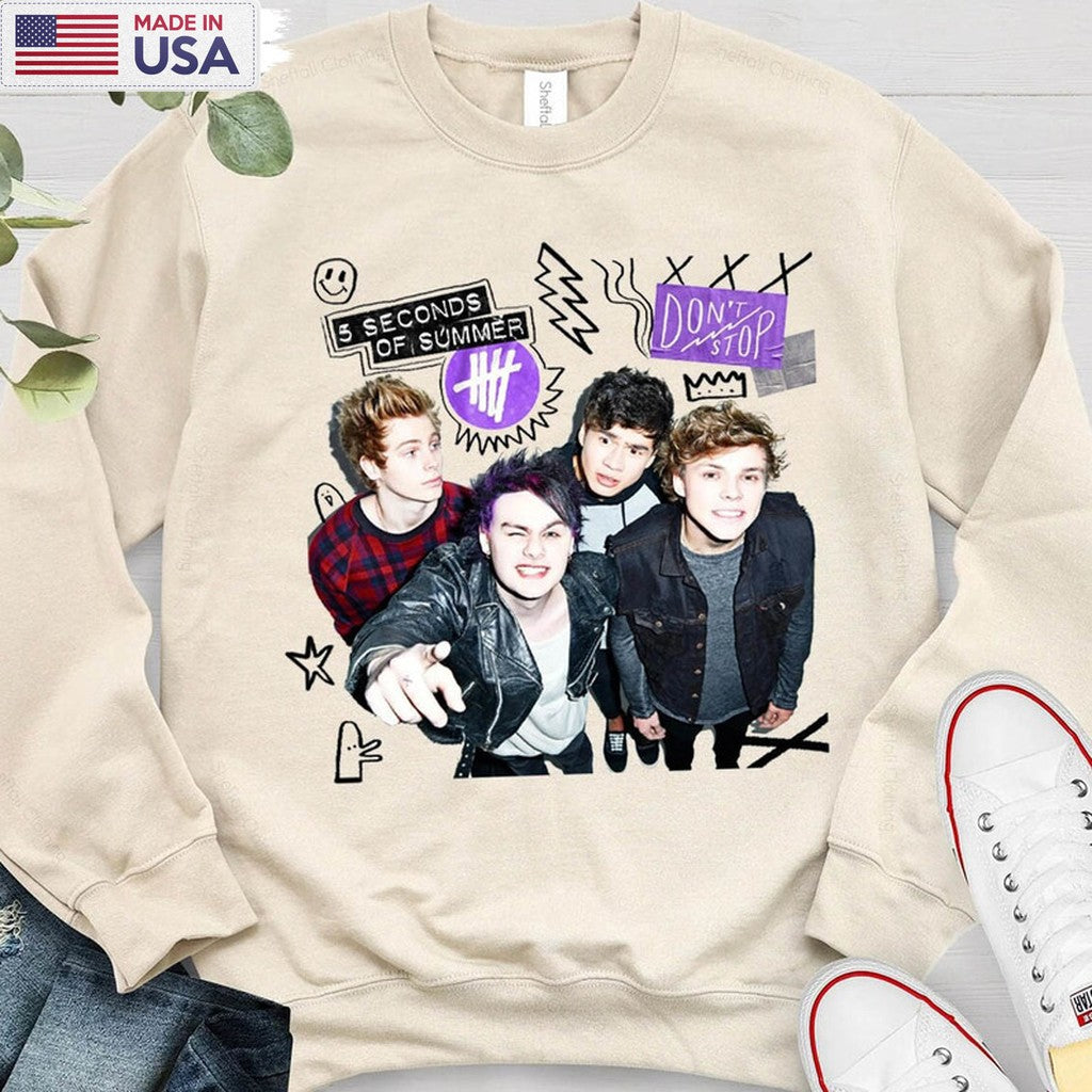 5 Seconds Of Summer Trending Shirt, 5sos Band Tour Long Sleeve Unisex T-shirt
