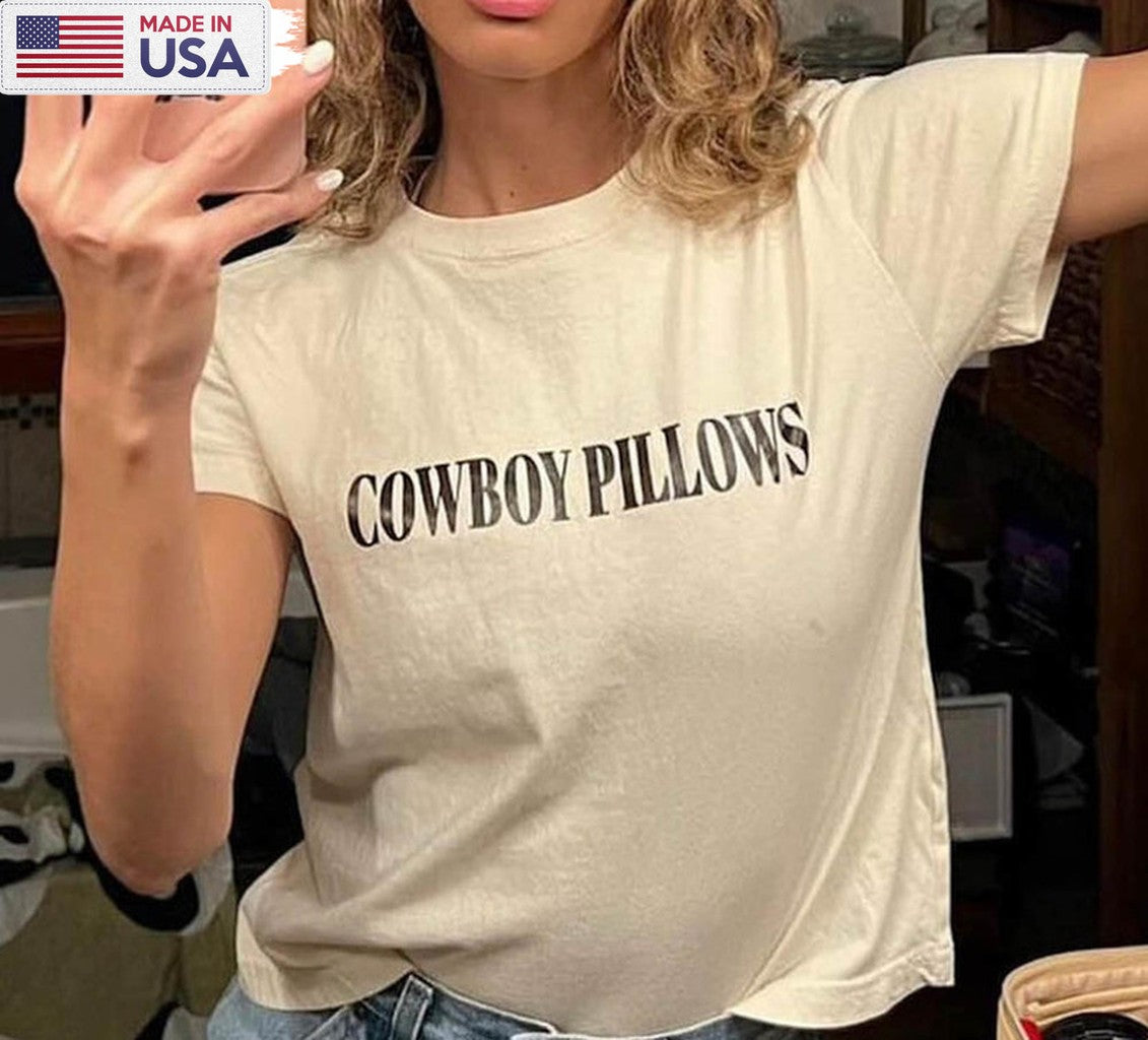 Cowboy Pillows Shirt, Funny Unisex Hoodie Long Sleeve