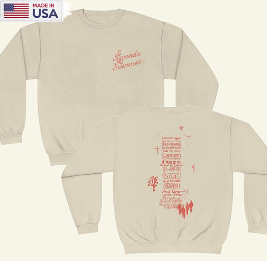5 Seconds Of Summer Trendy Sweatshirt, Short Sleeve