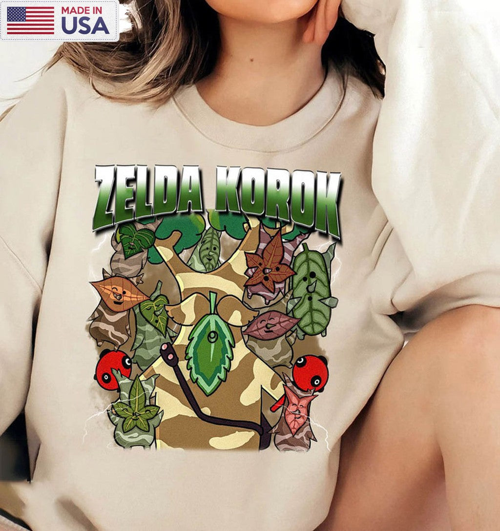 Zelda Korok Shirt, Flora Of Hyrule Unisex Hoodie Long Sleeve