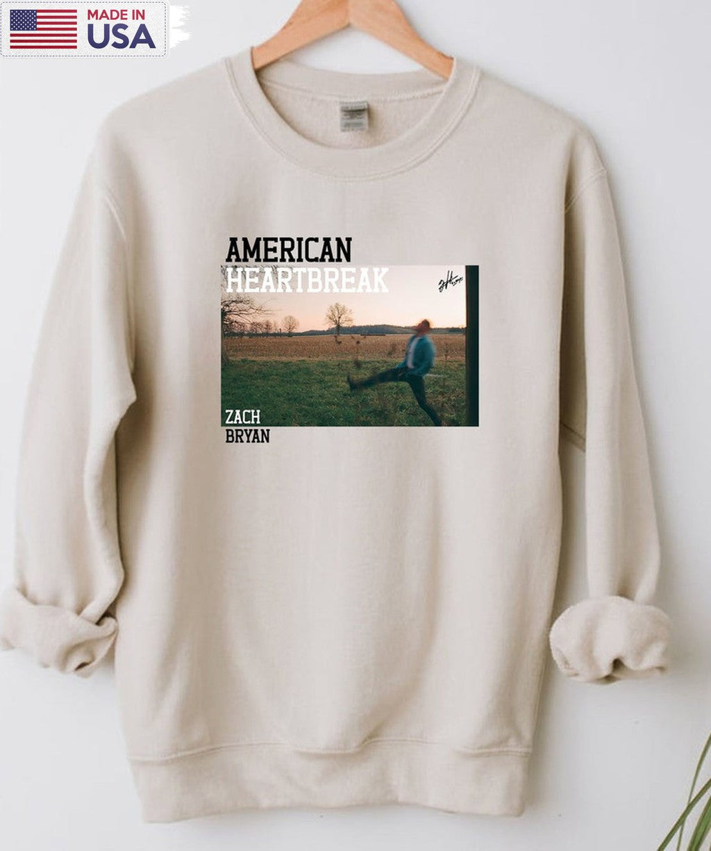 American Heartbreak Tour Shirt - Zach Bryan Unisex T-shirt Sweater