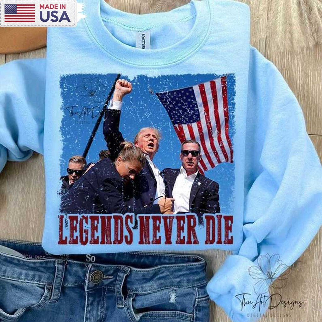 Vintage Legends Never Die Shirt, Must Have Trump Shot Unisex T Shirt Unisex Hoodie