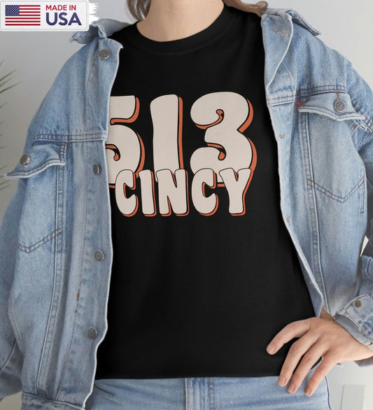 513 Cincy Vintage Shirt, Trending Football Short Sleeve Long Sleeve