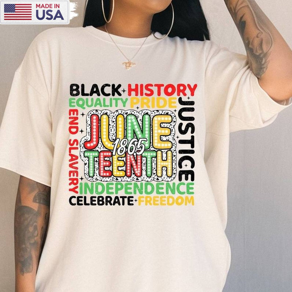 1865 Freedom Unisex Hoodie, Comfort 1865 Juneteenth Shirt Short Sleeve