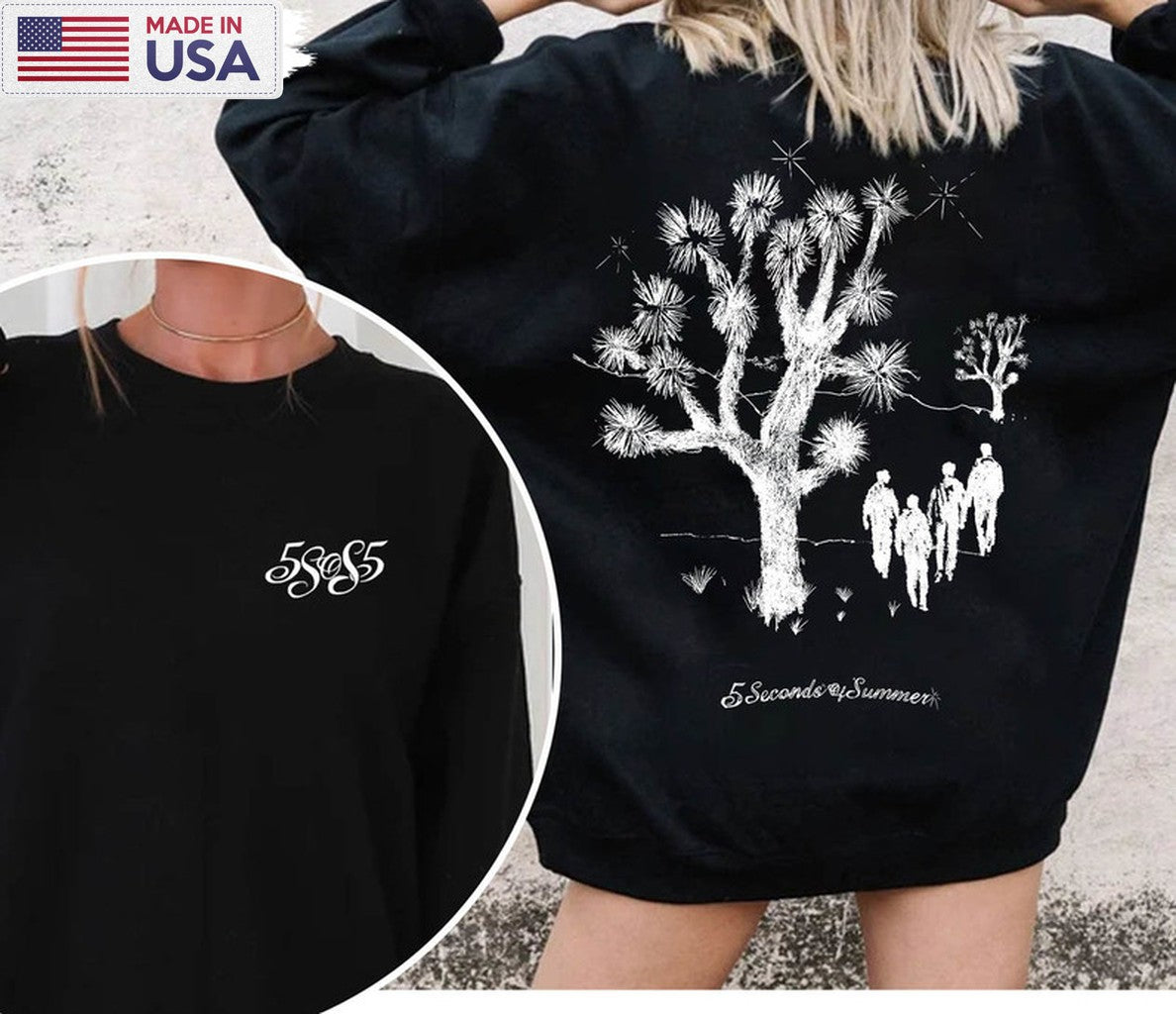 5 Seconds Of Summer Shirt, 5 Seconds Of Starry Night Long Sleeve Unisex Hoodie