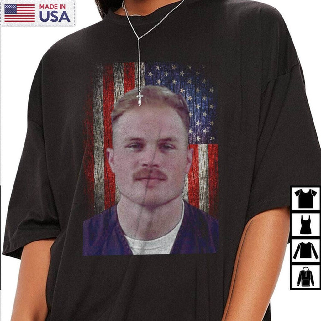 Zach Bryan Mugshot Vintage Shirt, Country Music Short Sleeve Crewneck