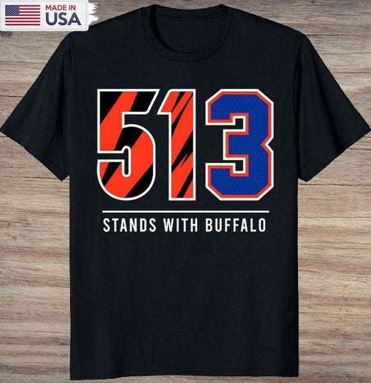 513 Stands With Buffalo Vintage Shirt, Damar Hamlin Unisex Hoodie Tee Tops
