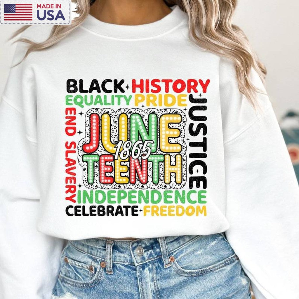 1865 Freedom Unisex Hoodie, Comfort 1865 Juneteenth Shirt Short Sleeve