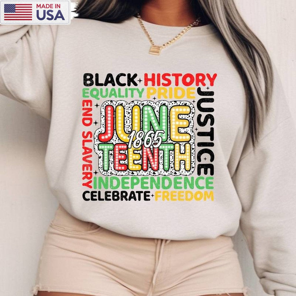 1865 Freedom Unisex Hoodie, Comfort 1865 Juneteenth Shirt Short Sleeve