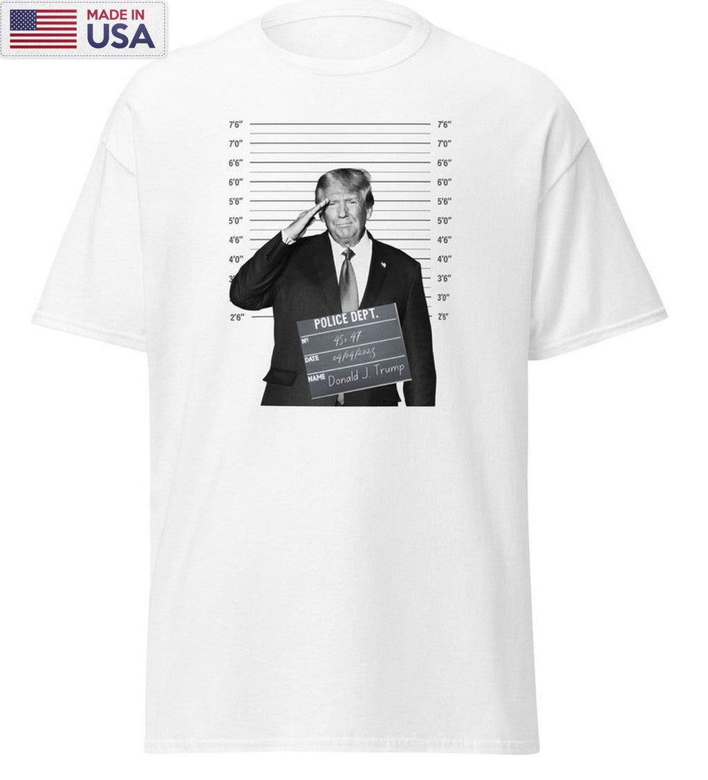 Trump Mugshot Trendy Shirt, Funny Mugshot Long Sleeve Unisex Hoodie
