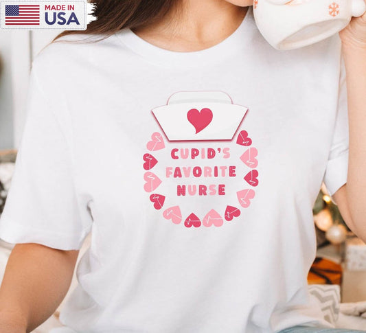 Cupid's Favorite Nurse Shirt, Nurse Valentine Long Sleeve Unisex T-shirt