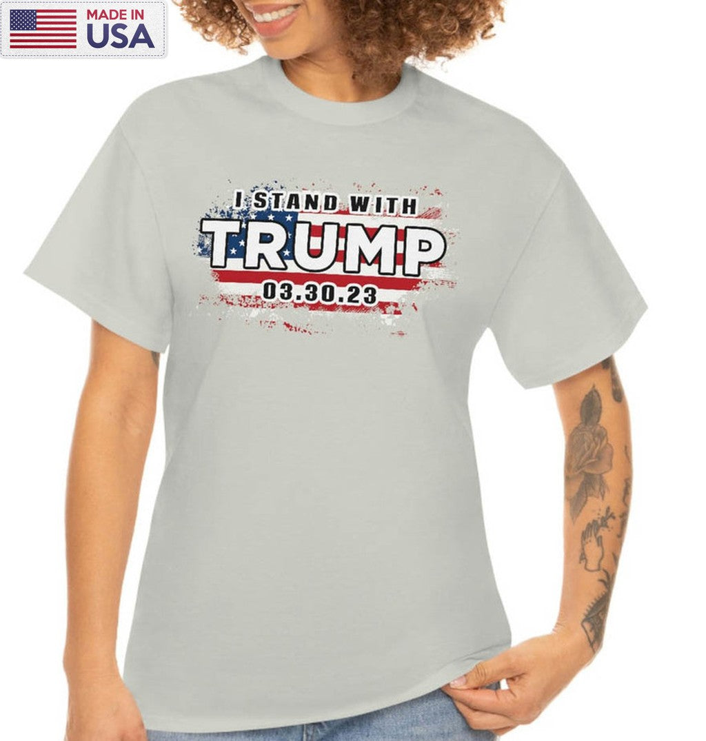 I Stand With Trump Shirt, Trendy Long Sleeve Short Sleeve
