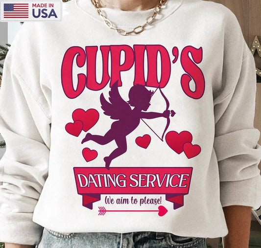 Cupid's Dating Service Funny Shirt, Valentine Cupid Tee