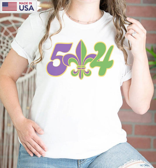 504 Mardi Gras Shirt, Mardi Gras Fluer Dis Lis Long Sleeve Unisex Hoodie