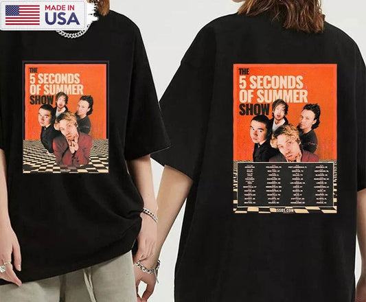 5 Seconds Of Summer World Tour Shirt, 5sos World Tour Tee