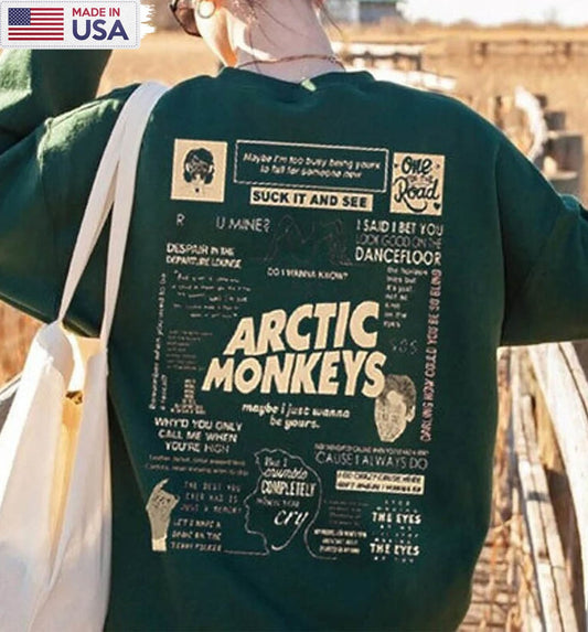 Arctic Monkey Sweatshirt , Arctic Monkey Music Tour Tee