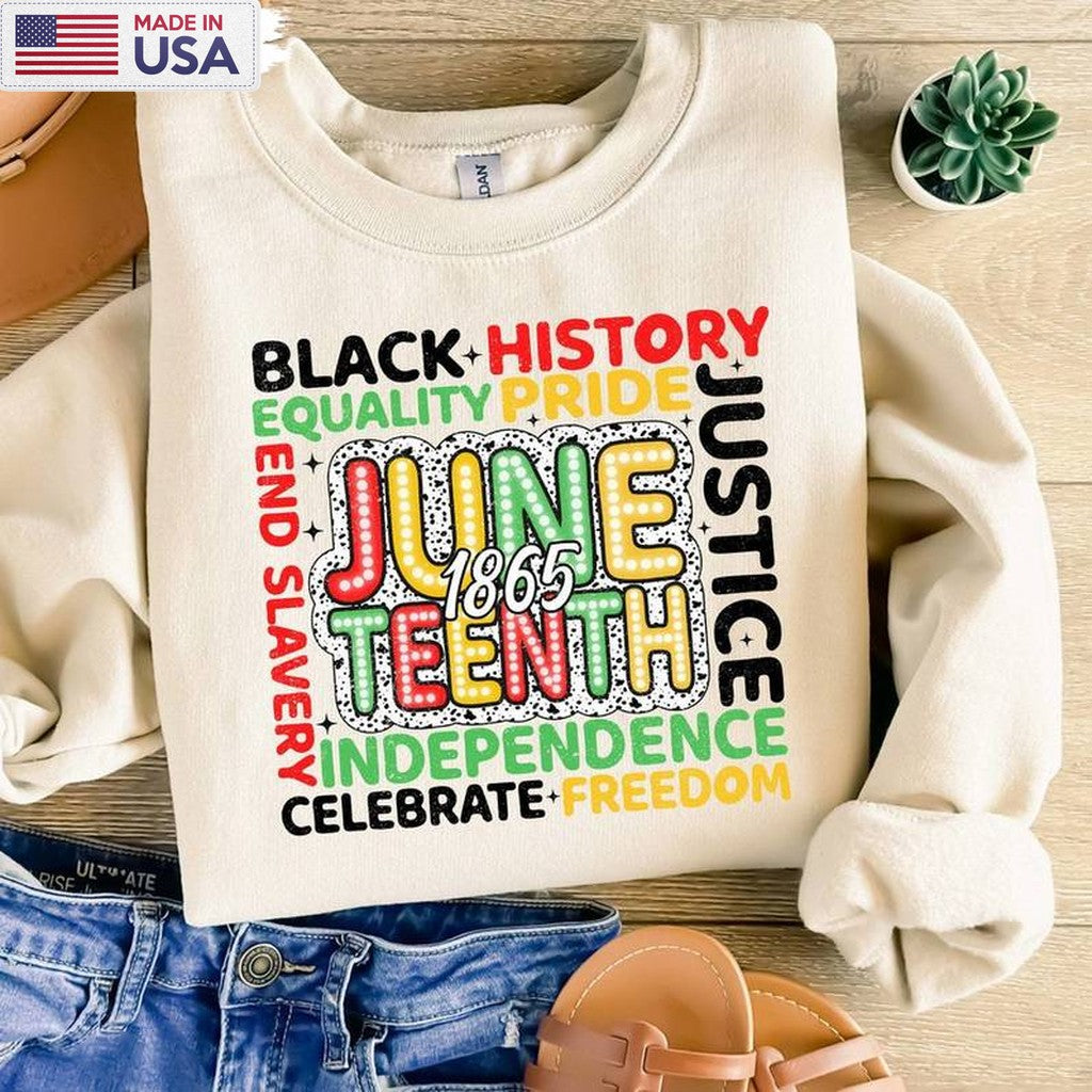 1865 Freedom Unisex Hoodie, Comfort 1865 Juneteenth Shirt Short Sleeve