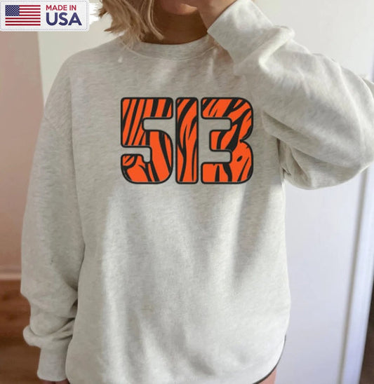 513 Cincinnati Football Sweatshirt, Vintage Unisex Tee