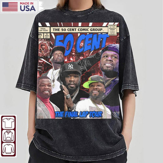 50 Cent Comic Shirt , The Final Lap Tee Tops Crewneck