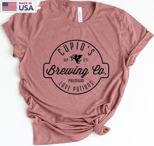 Cupid's Brewing Co Trending Shirt, Valentine Unisex T-shirt Long Sleeve